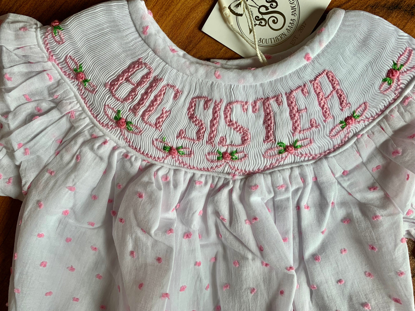 Hand-Smocked Big Sister Bubble/Dress