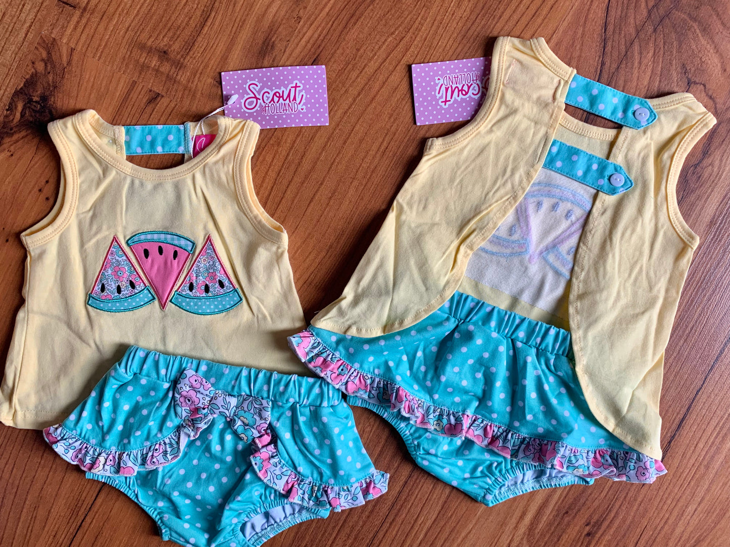 Coastal Watermelon Diaper Set