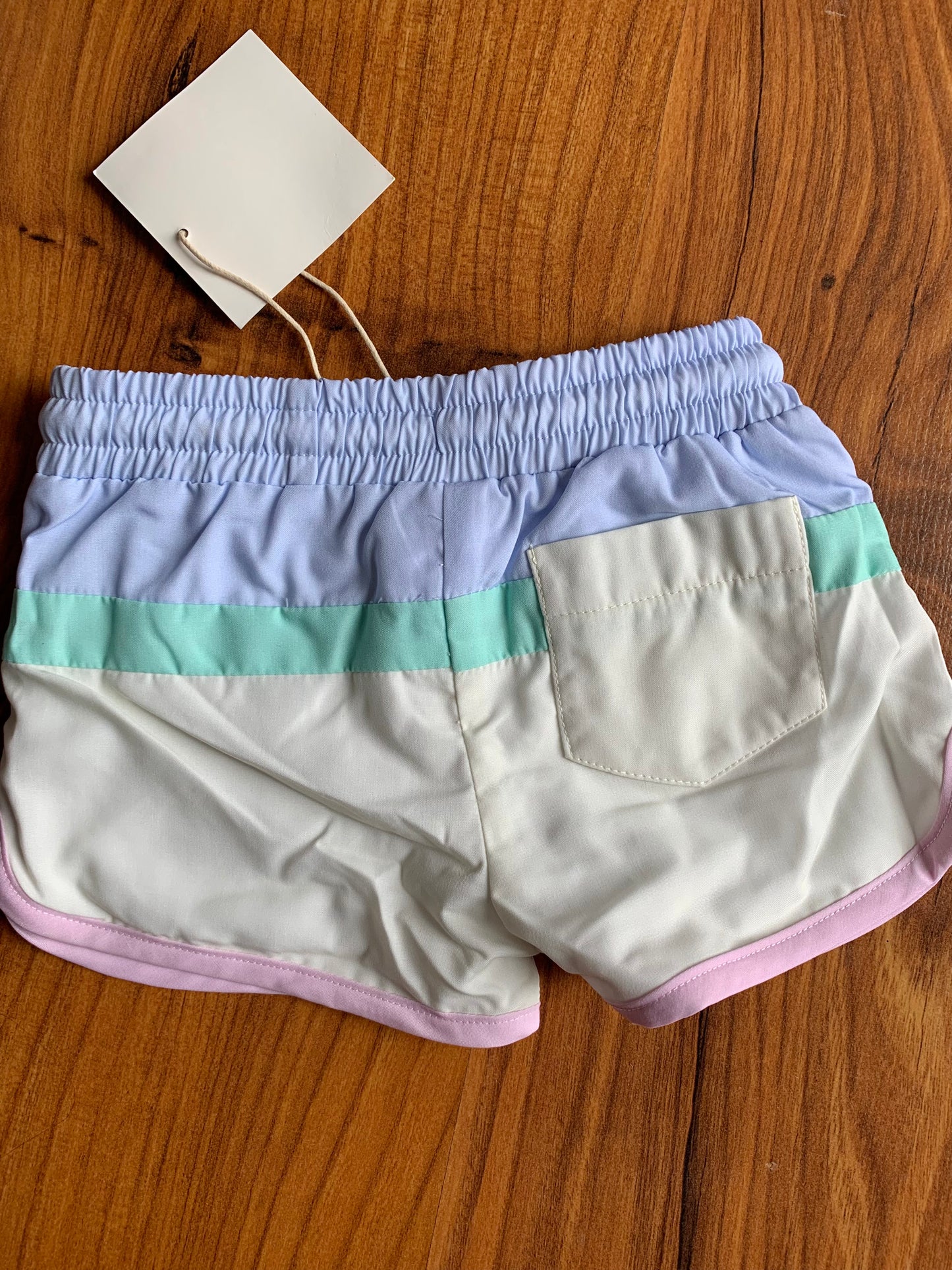 Colorblock Cuties: Swim Trunks