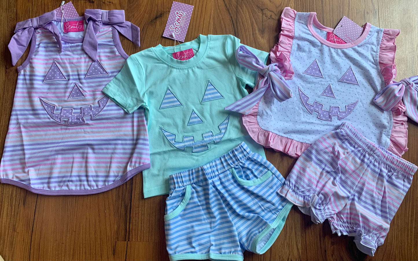 Pumpkin Face Apron Set