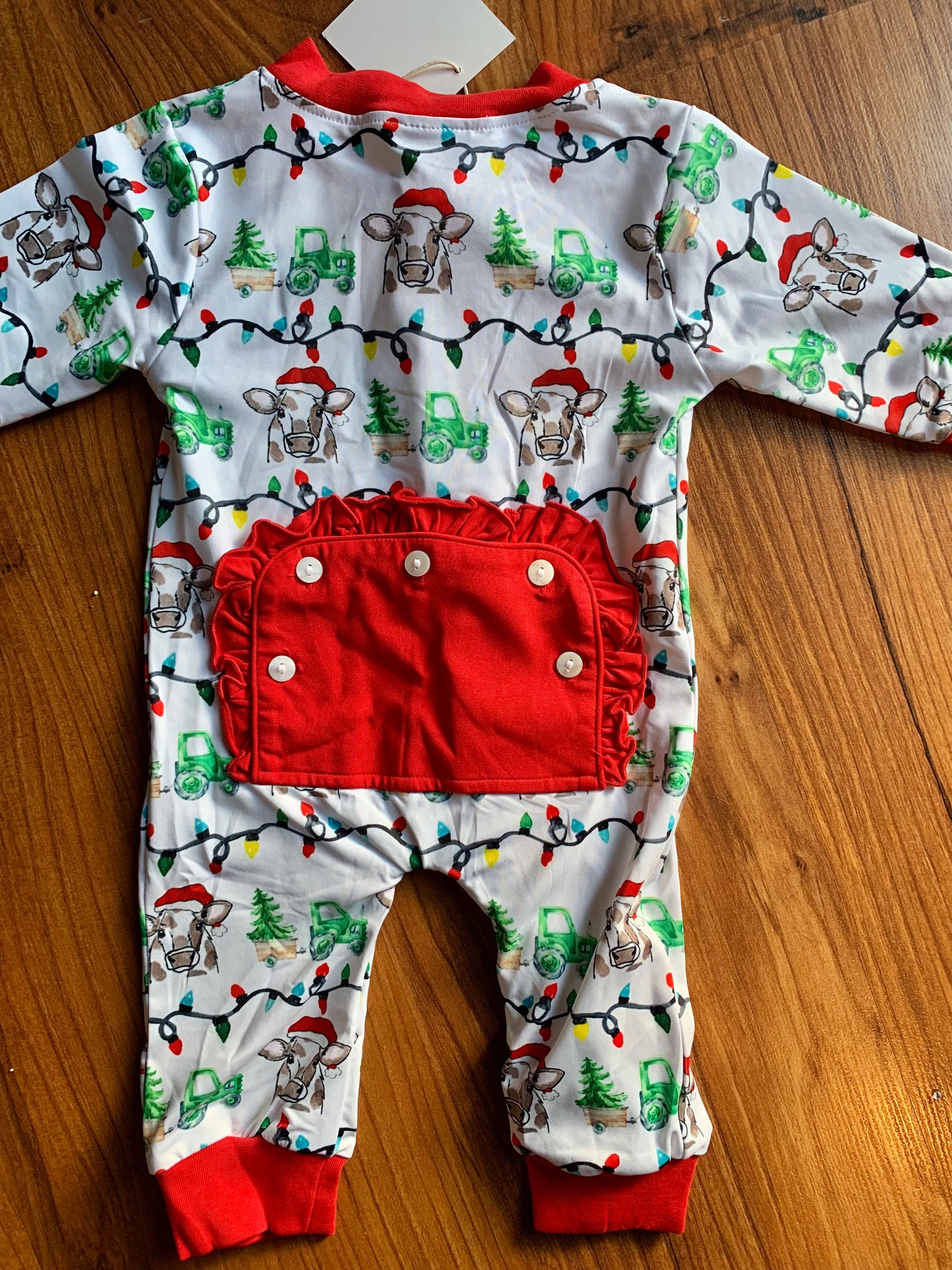 Christmas on the Farm: ruffled romper