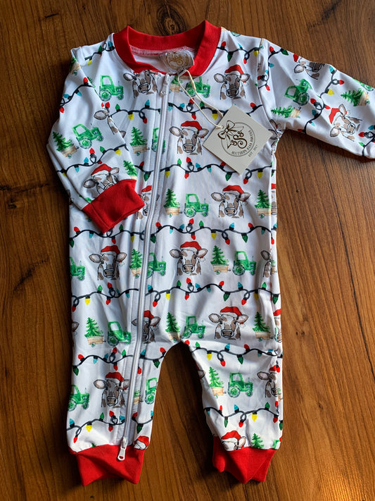 Christmas on the Farm: no ruffle romper