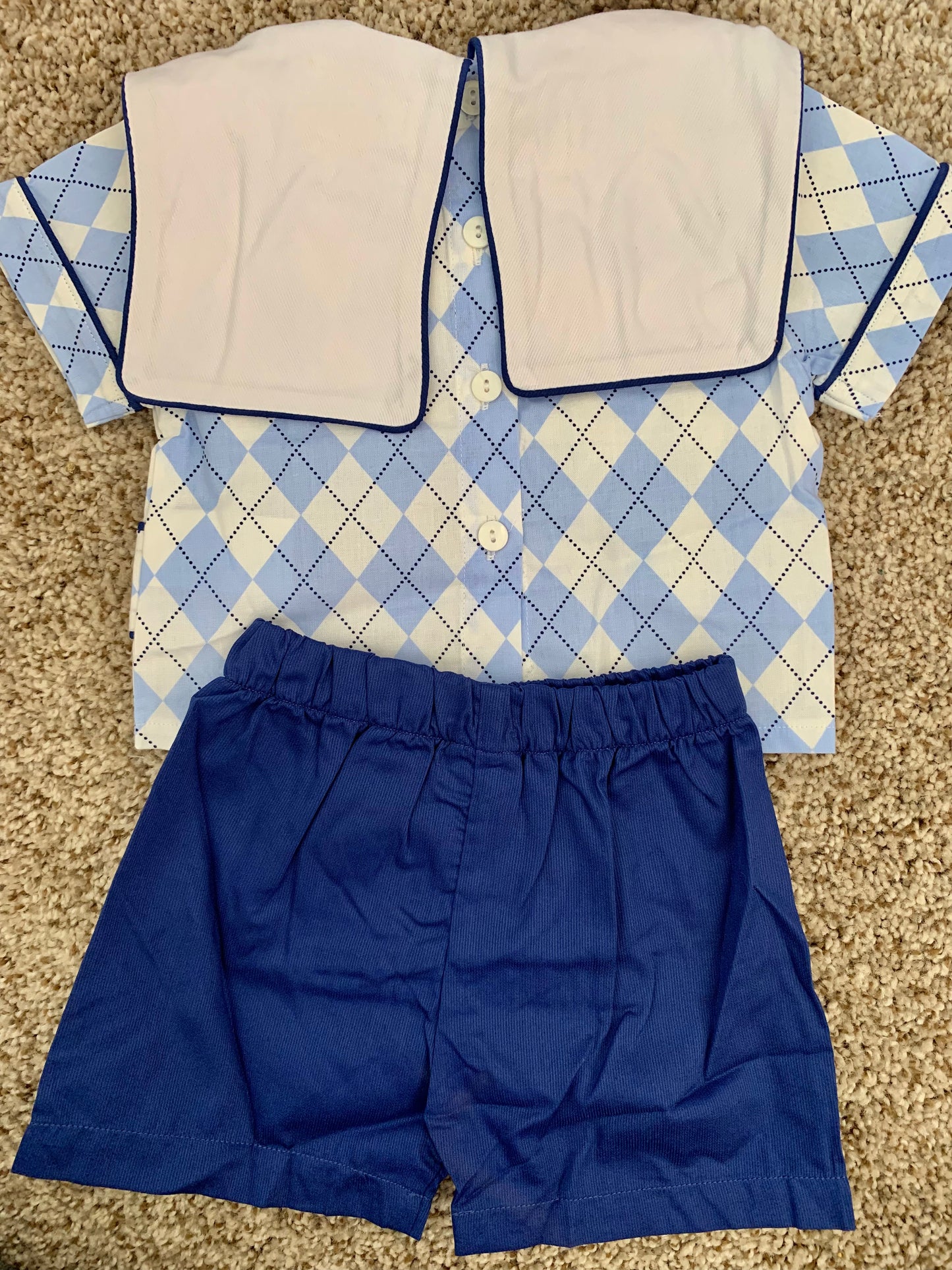 Boys Train Embroidered Set