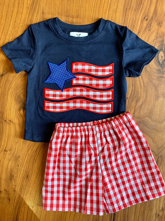The Red, White, and Blues: Short Set (no ruffles)