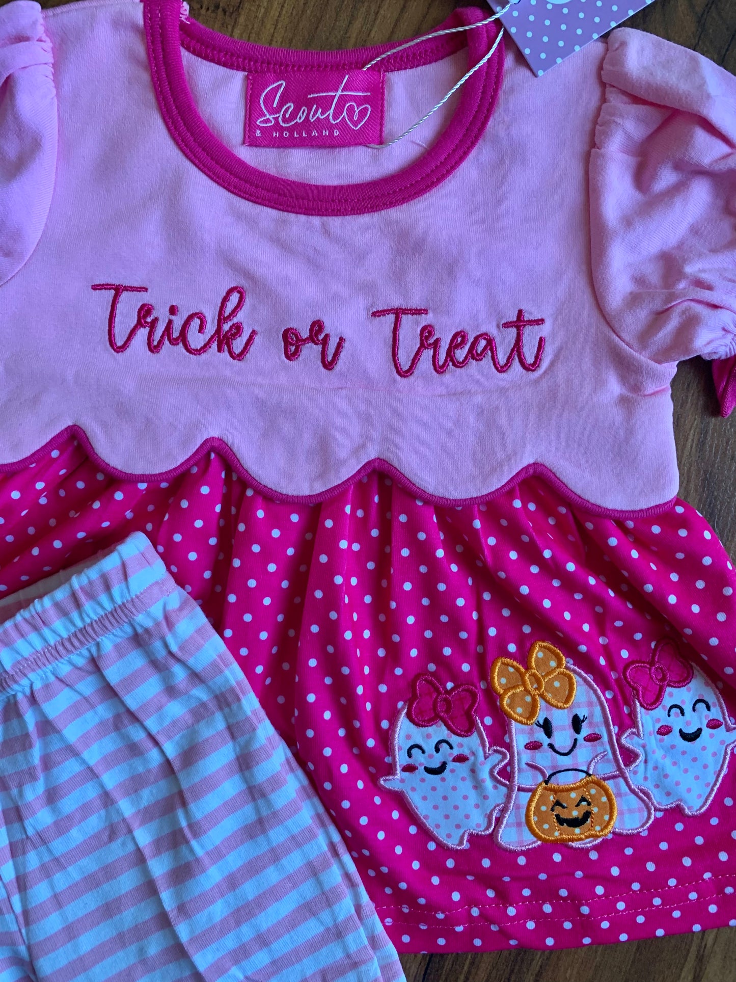 Trick-Or-Treat Pants Set: Girls