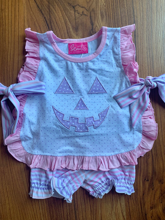 Pumpkin Face Apron Set