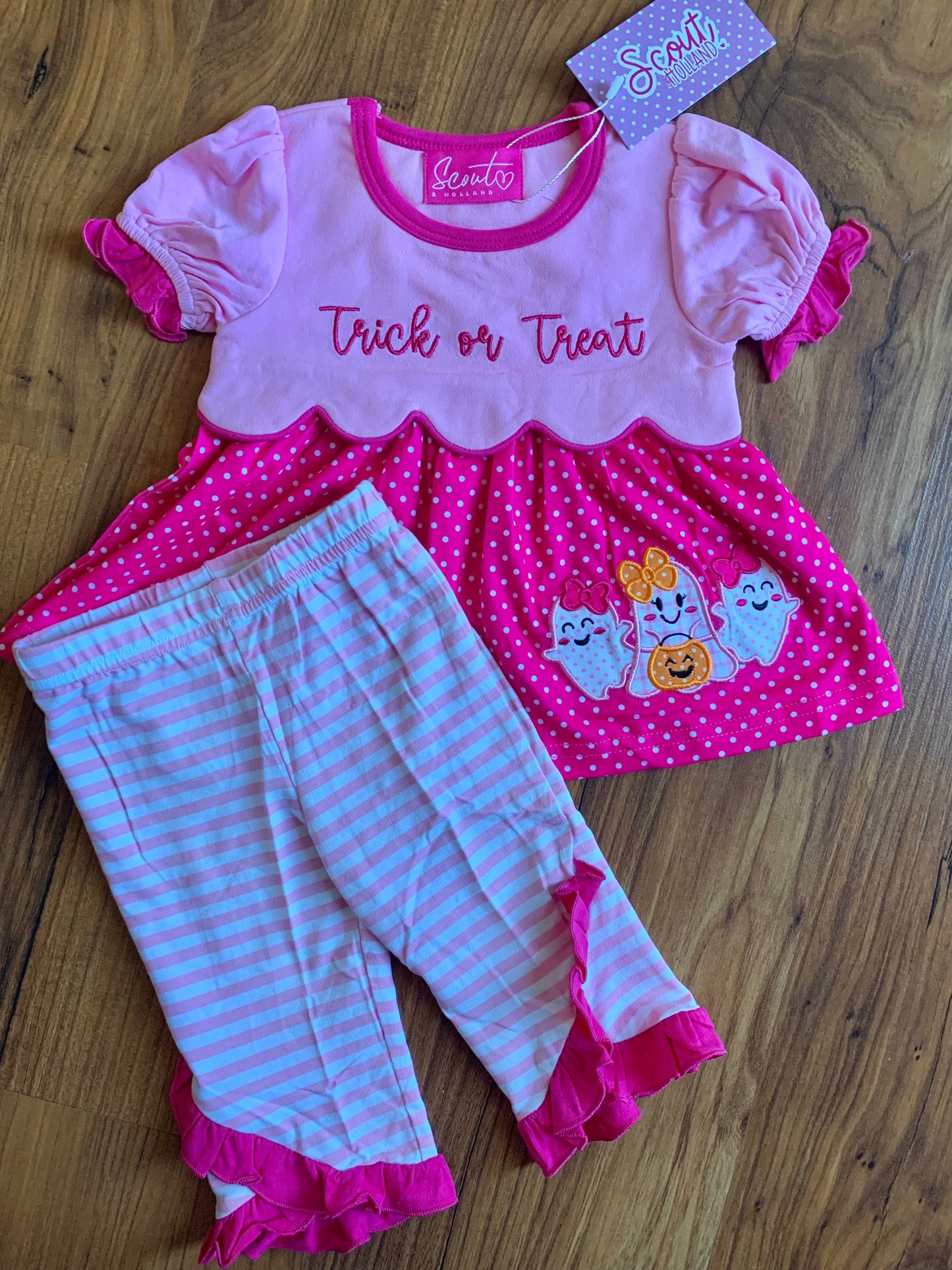 Trick-Or-Treat Pants Set: Girls