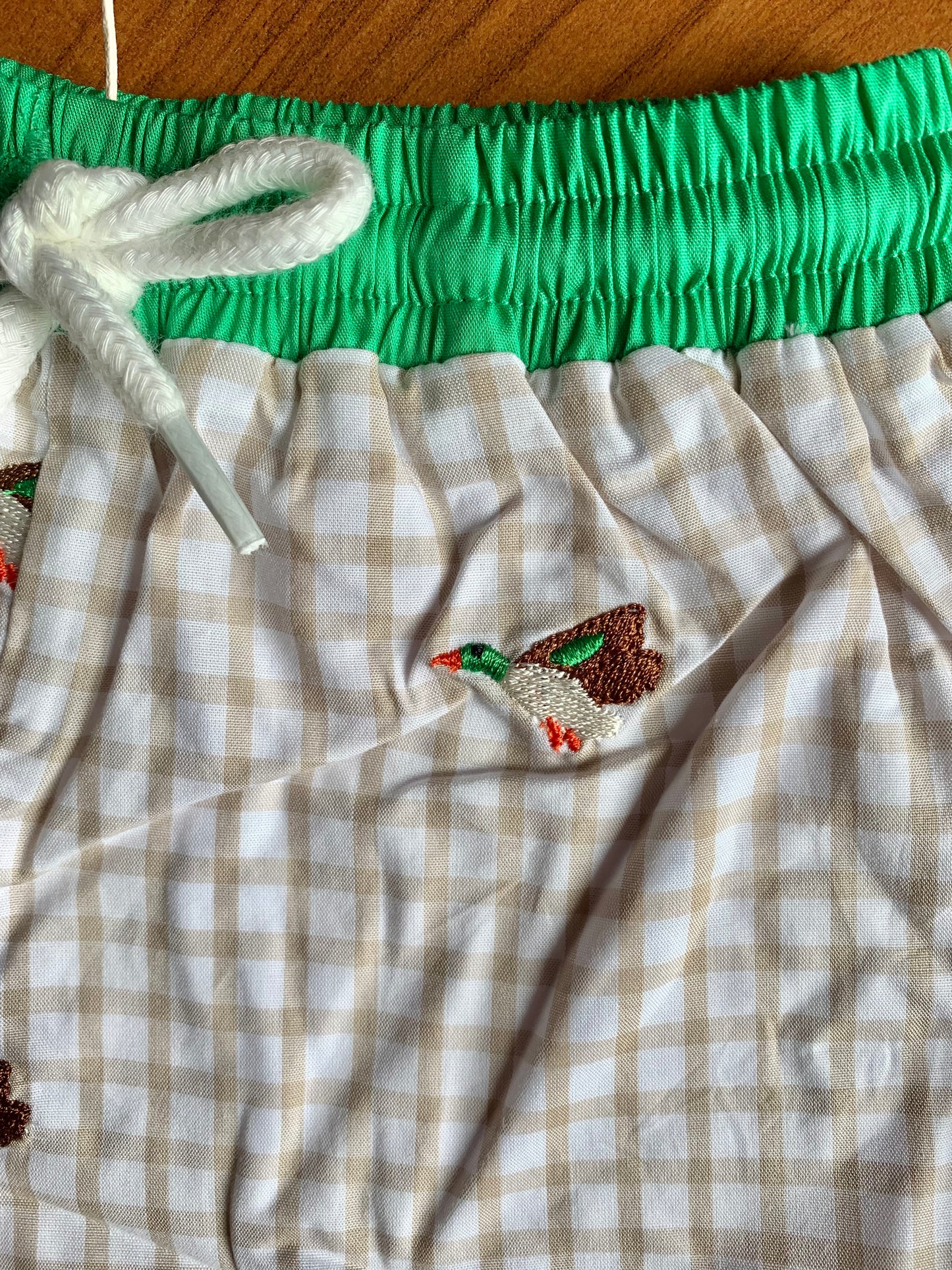 Embroidered Duck Swim Shorties