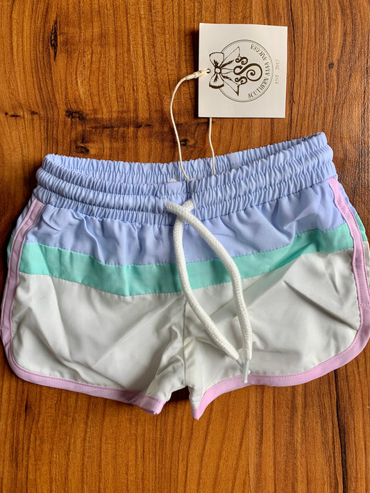 Colorblock Cuties: Swim Trunks