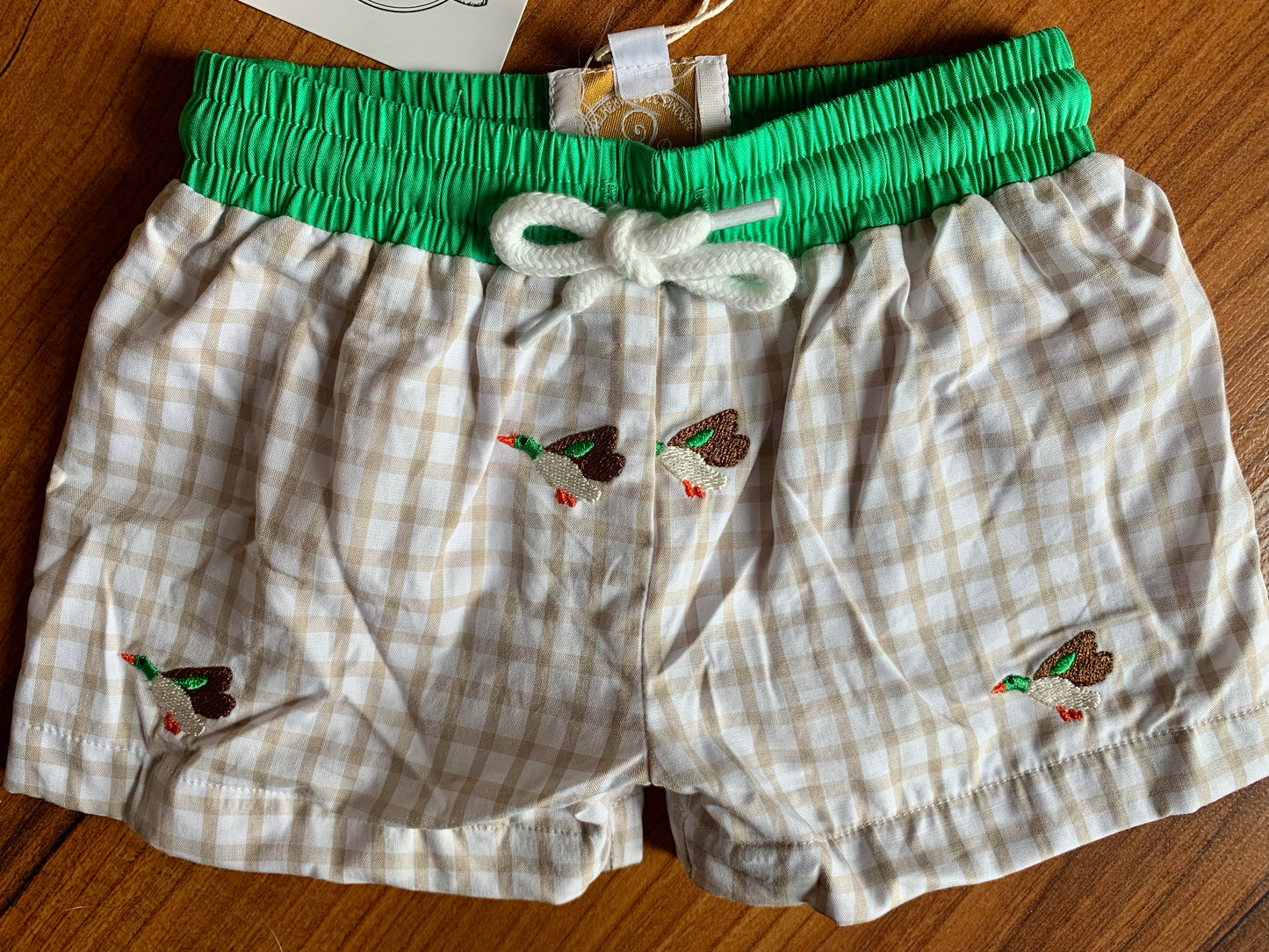 Embroidered Duck Swim Shorties