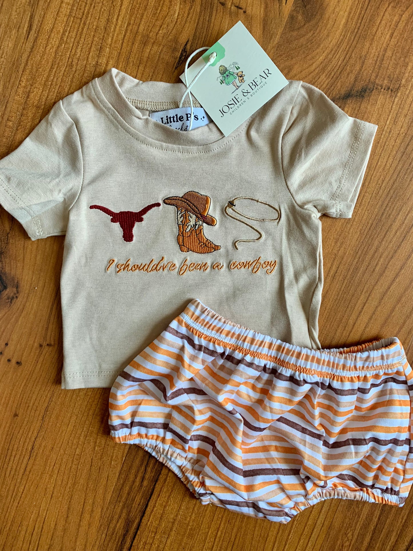 Cowboy Diaper Set