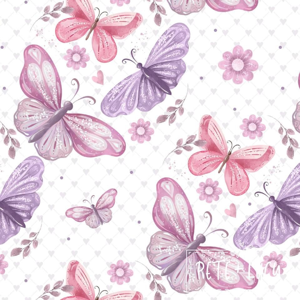 Lilac Butterflies: Rashguard Swim Set