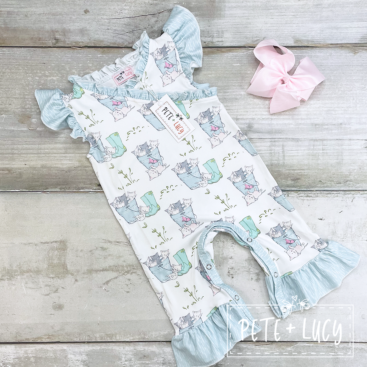 Springtime Kitties Romper