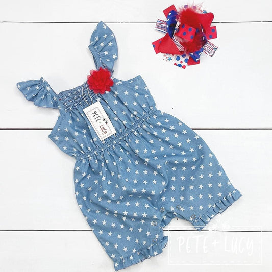 4th of July: Girl’s Infant Romper