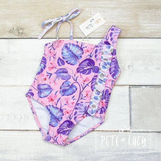 Tropical Lilac Swim Suit