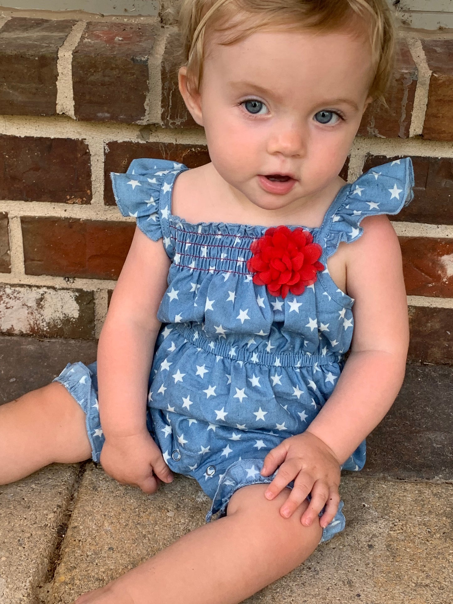 4th of July: Girl’s Infant Romper