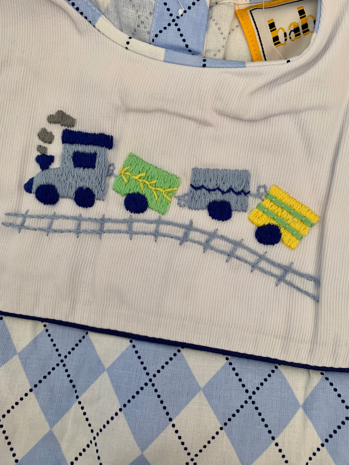 Boys Train Embroidered Set