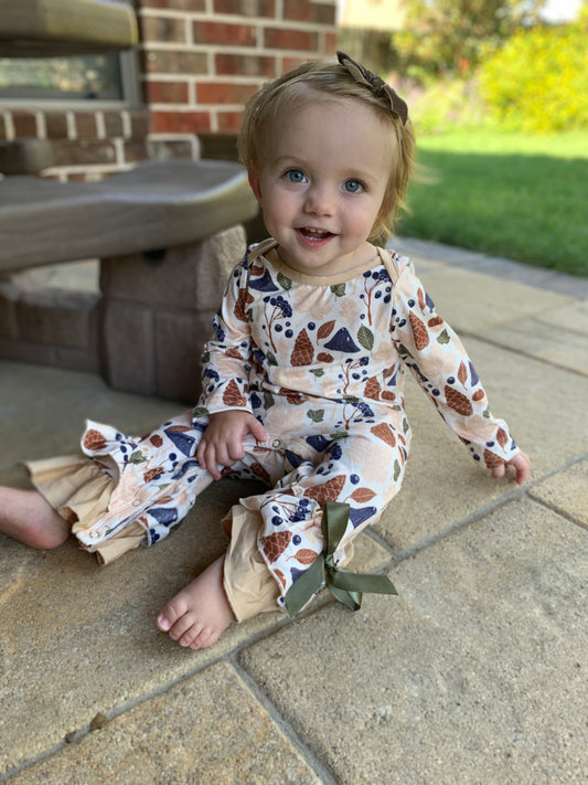 Fun in the Forest: Baby Girl Romper