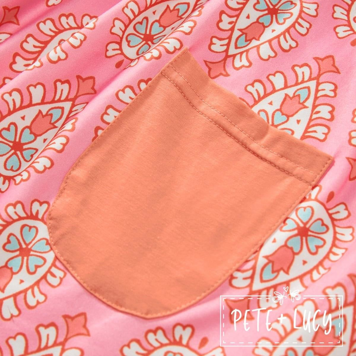 Peach Paisley: Dress