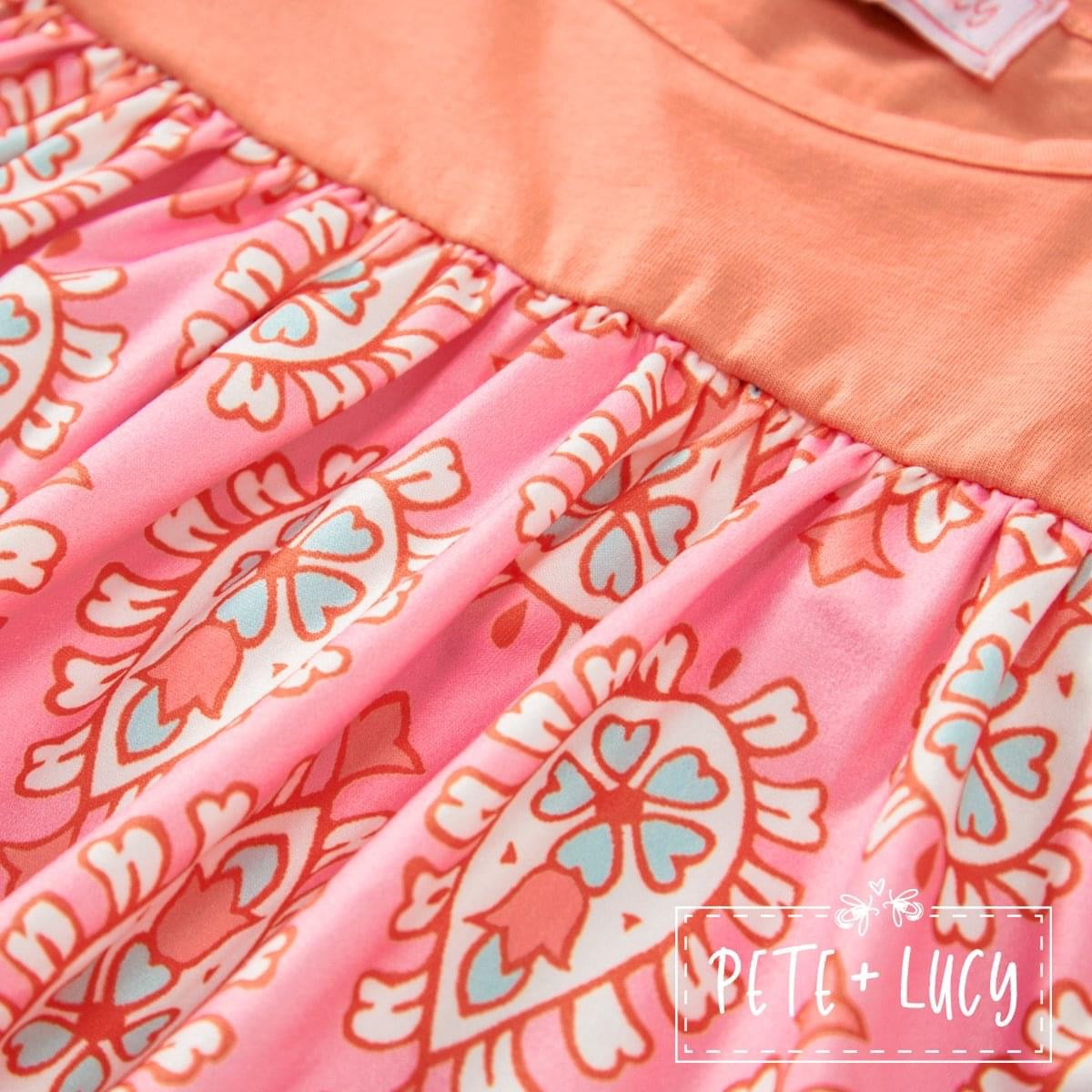 Peach Paisley: Dress