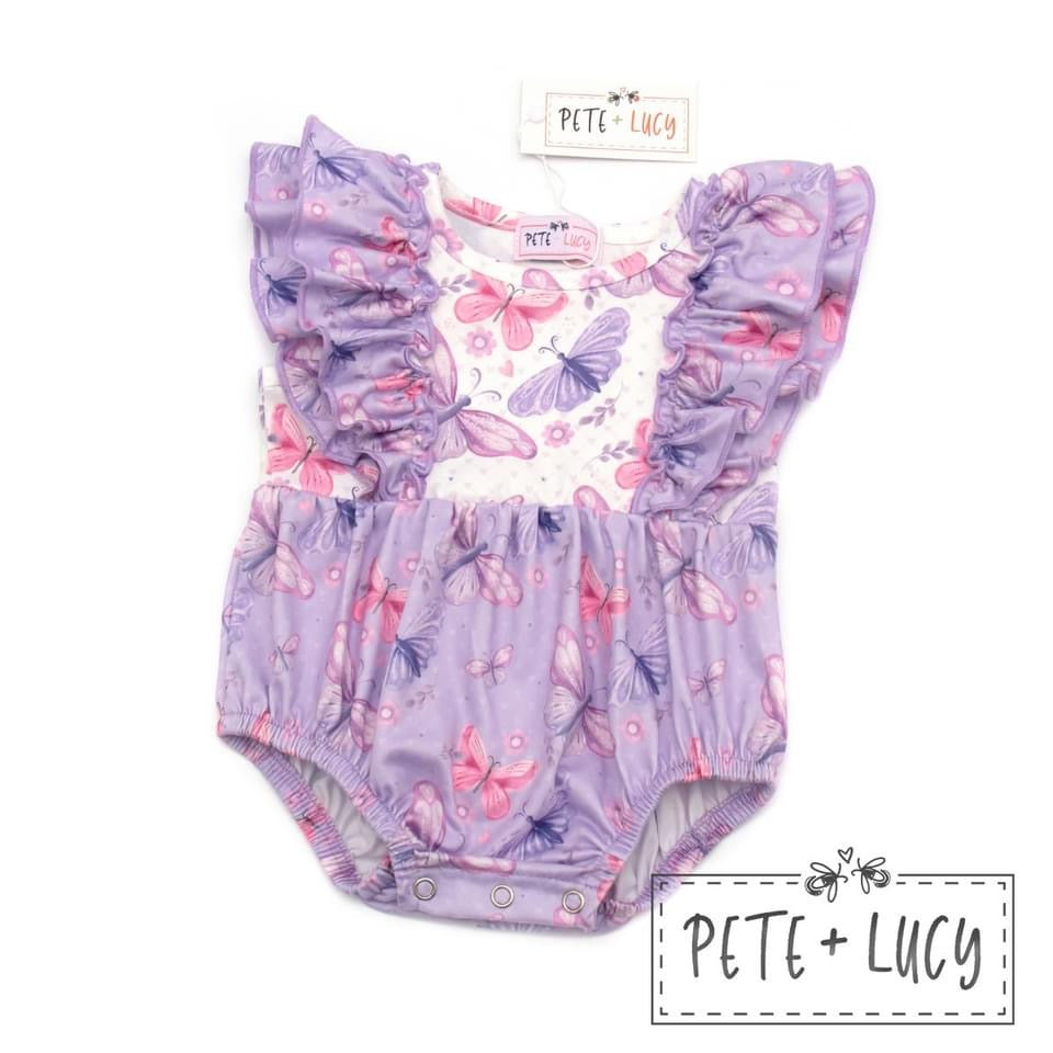 Lilac Butterflies: Romper