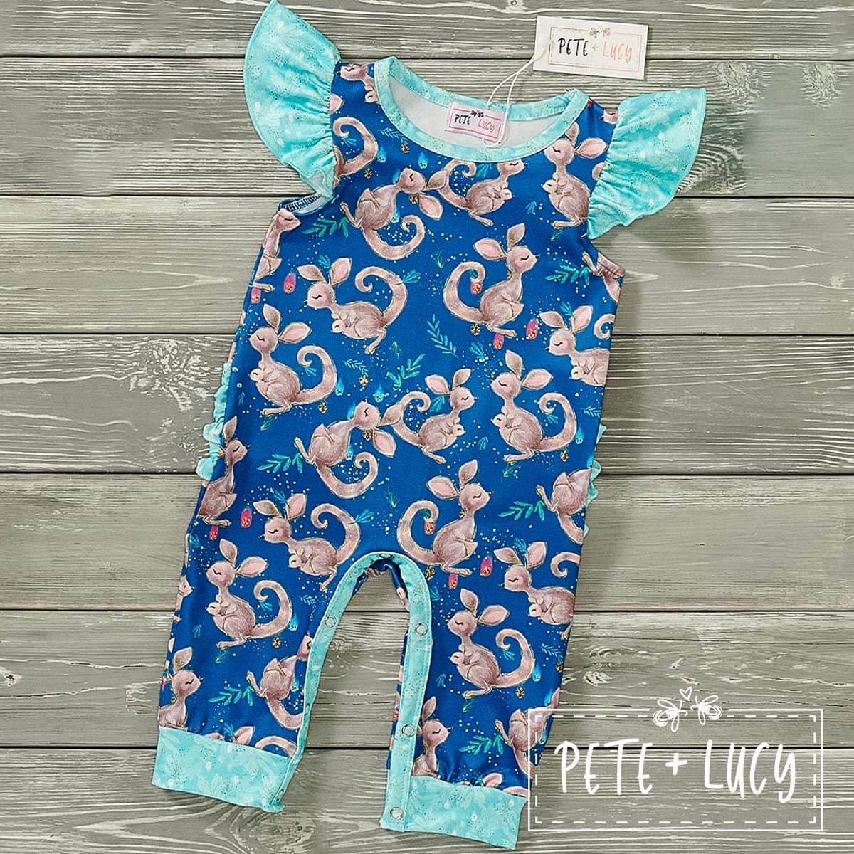 Cutesy Kangaroos: Baby Romper